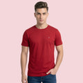 Men's Regular Fit Crew Neck T-Shirt, 100% Pure Cotton, 180 GSM, Breathable Everyday Wear