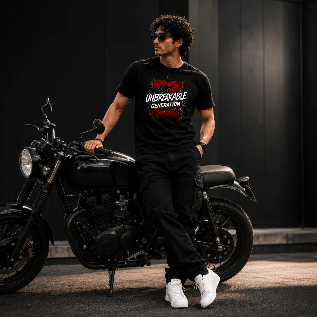 Excello Men's 'Unbreakable Generation Z' Graphic Printed T-Shirt | 180 GSM Pure Cotton Regular Fit