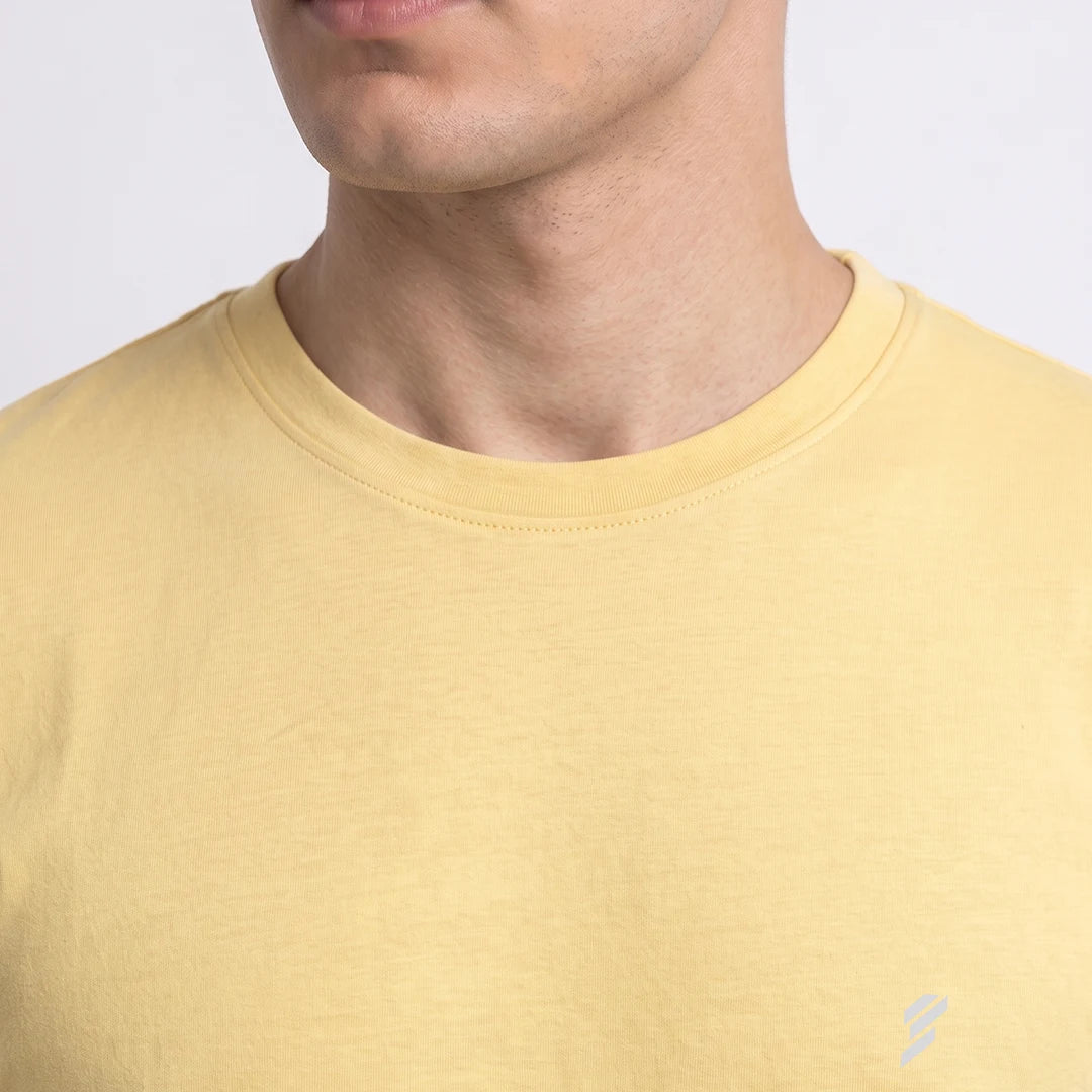 Men's Regular Fit Crew Neck T-Shirt, 100% Pure Cotton, 180 GSM, Breathable Everyday Wear