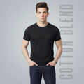 Premium Men's Cotton Blend T-Shirt | 180 GSM Bio-Washed | Excello Embroidered Logo