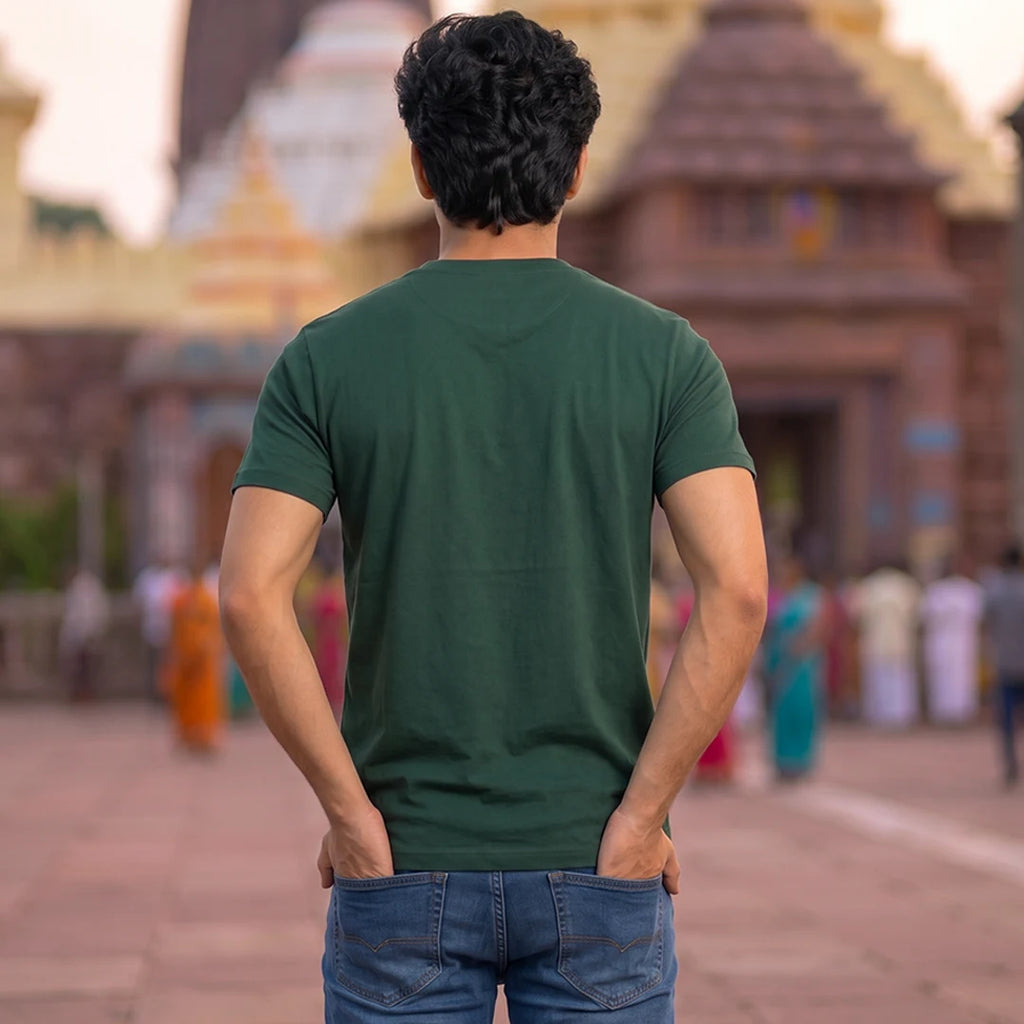 Lord Jagannath Devotional Festival Graphic T-Shirt – 180 GSM Heavyweight Half Sleeve Tee