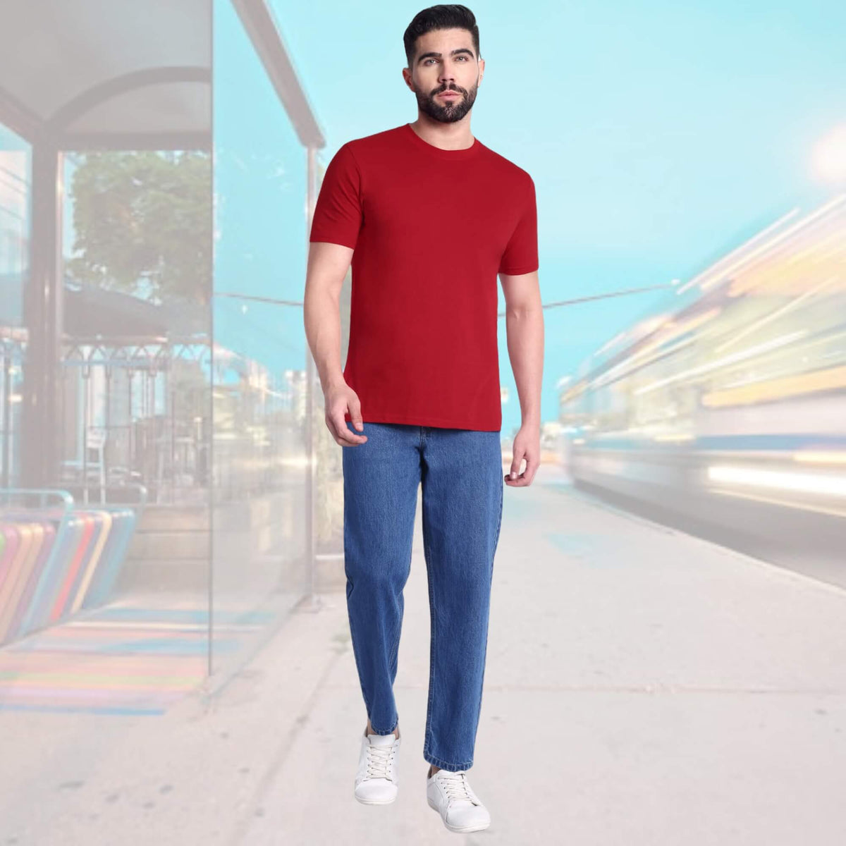 Excello  Pure Cotton Round Neck T-shirt, 180 GSM, Lightweight Premium Feel