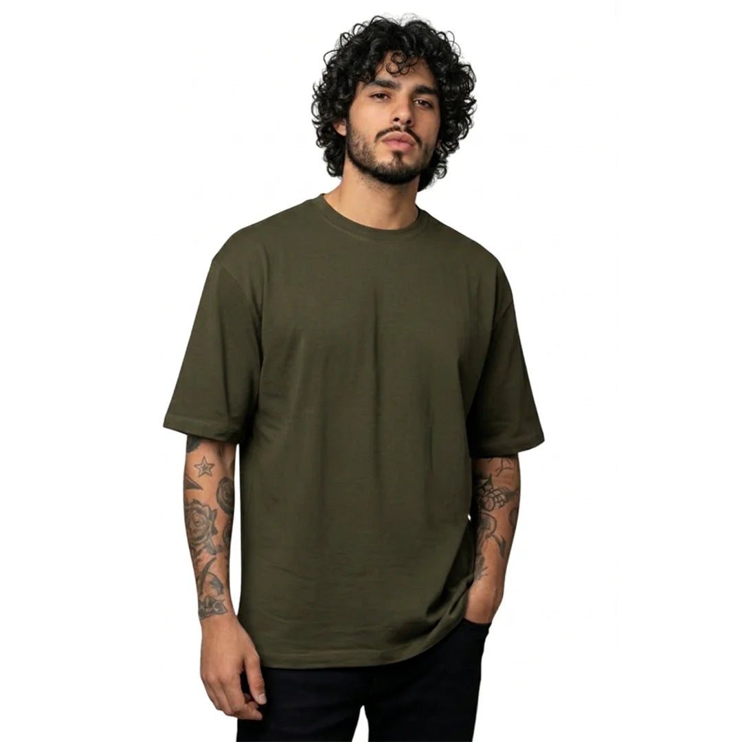 Premium Oversized Heavyweight T-Shirt - 240 GSM 100% Organic Cotton Bio-Washed Streetwear Tee