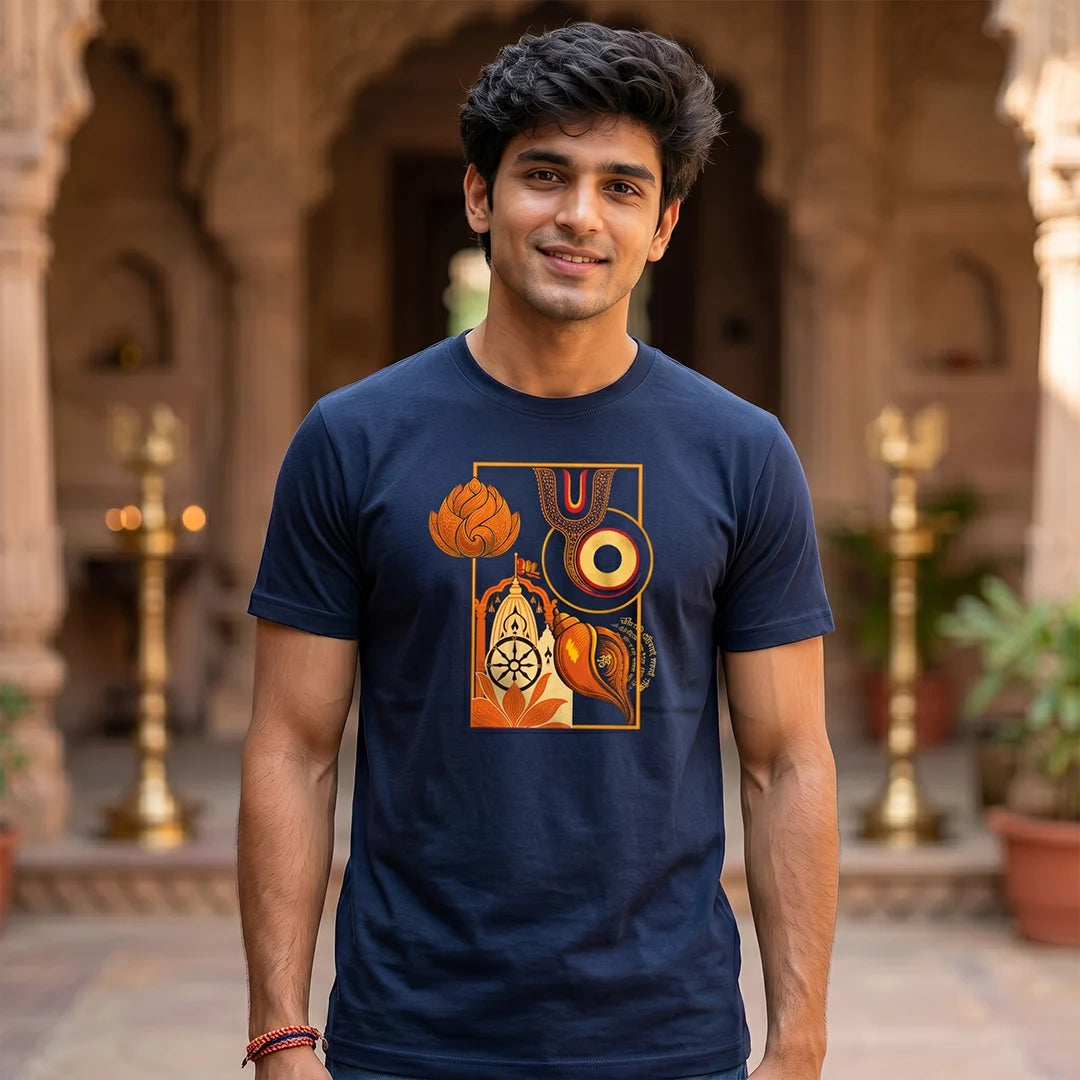 Lord Jagannath Rath Yatra Special T-Shirt | 180 GSM Pure Premium Cotton Regular Fit Print Tee