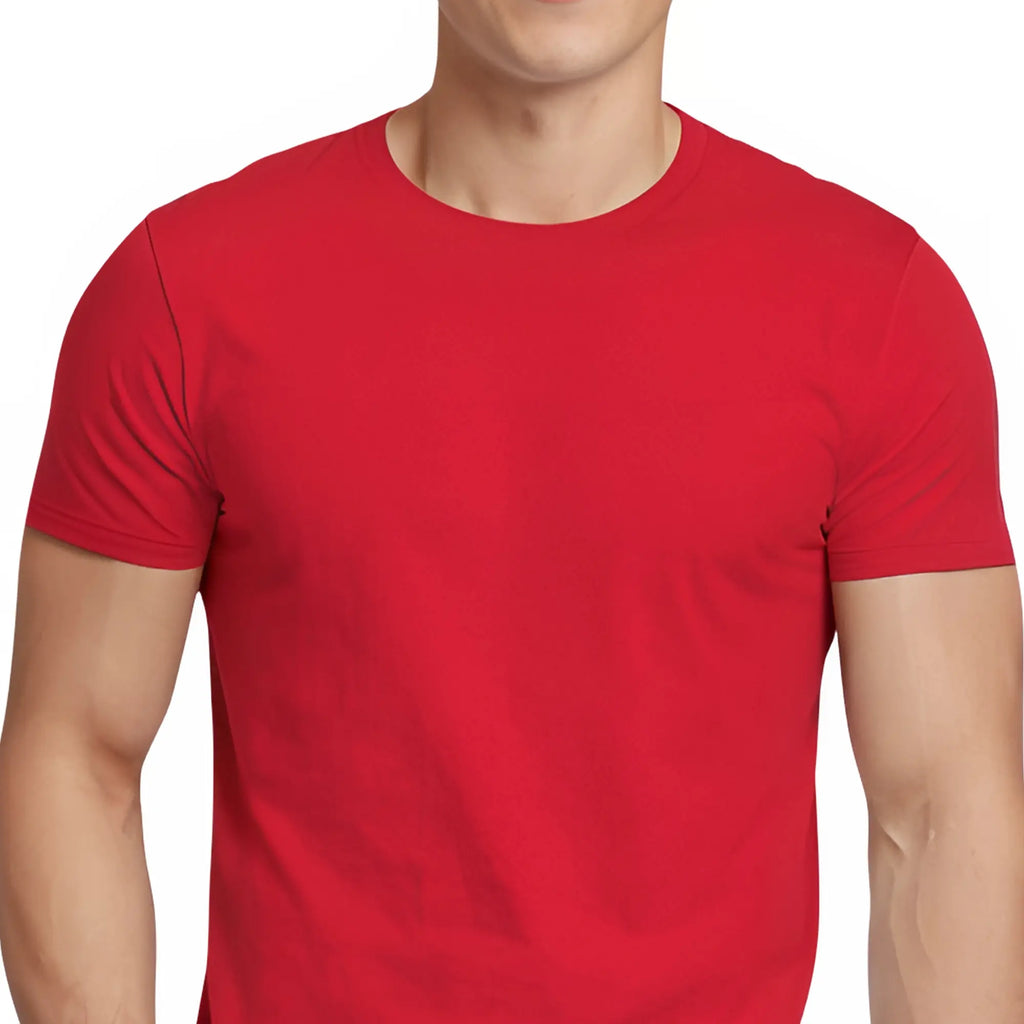 Men's Premium Cotton Round Neck T-Shirt | Regular Fit Half Sleeve Casual T-Shirt | Everyday Essential
