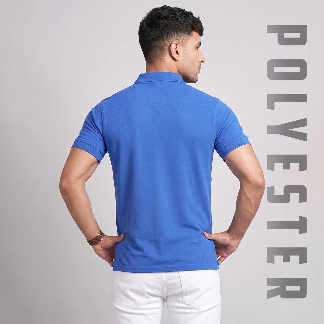 Excello Premium Men's Aeropiq Polo T-Shirt | Wrinkle-Free 100% Nanopoly