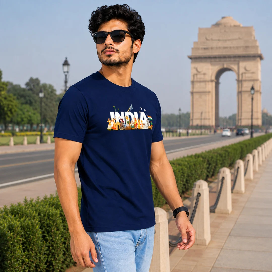 India Independence Edition Graphic T-Shirt | 180 GSM Pure Cotton, Regular Fit