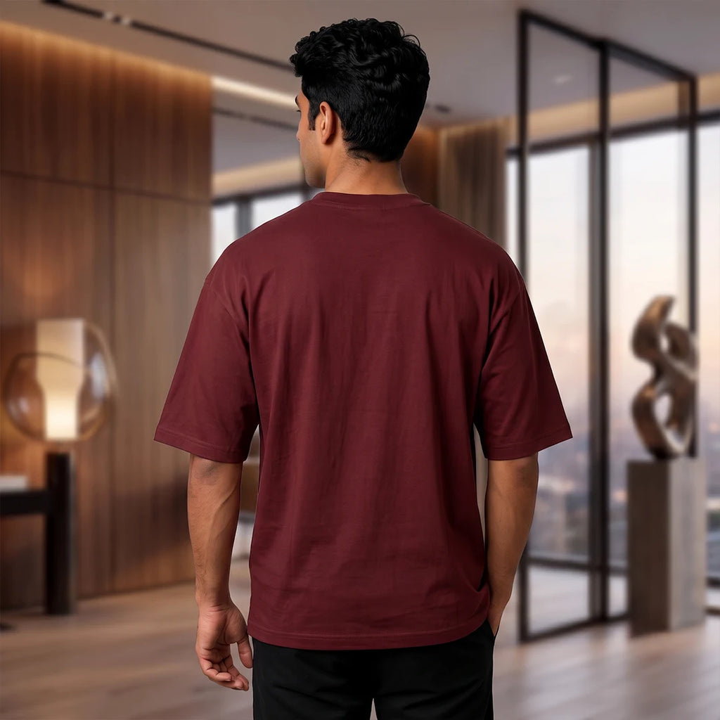 Men's "Ek Bharat Srestha Bharat" Oversized Graphic T-Shirt - 240 GSM Pure Cotton, Bio-Washed