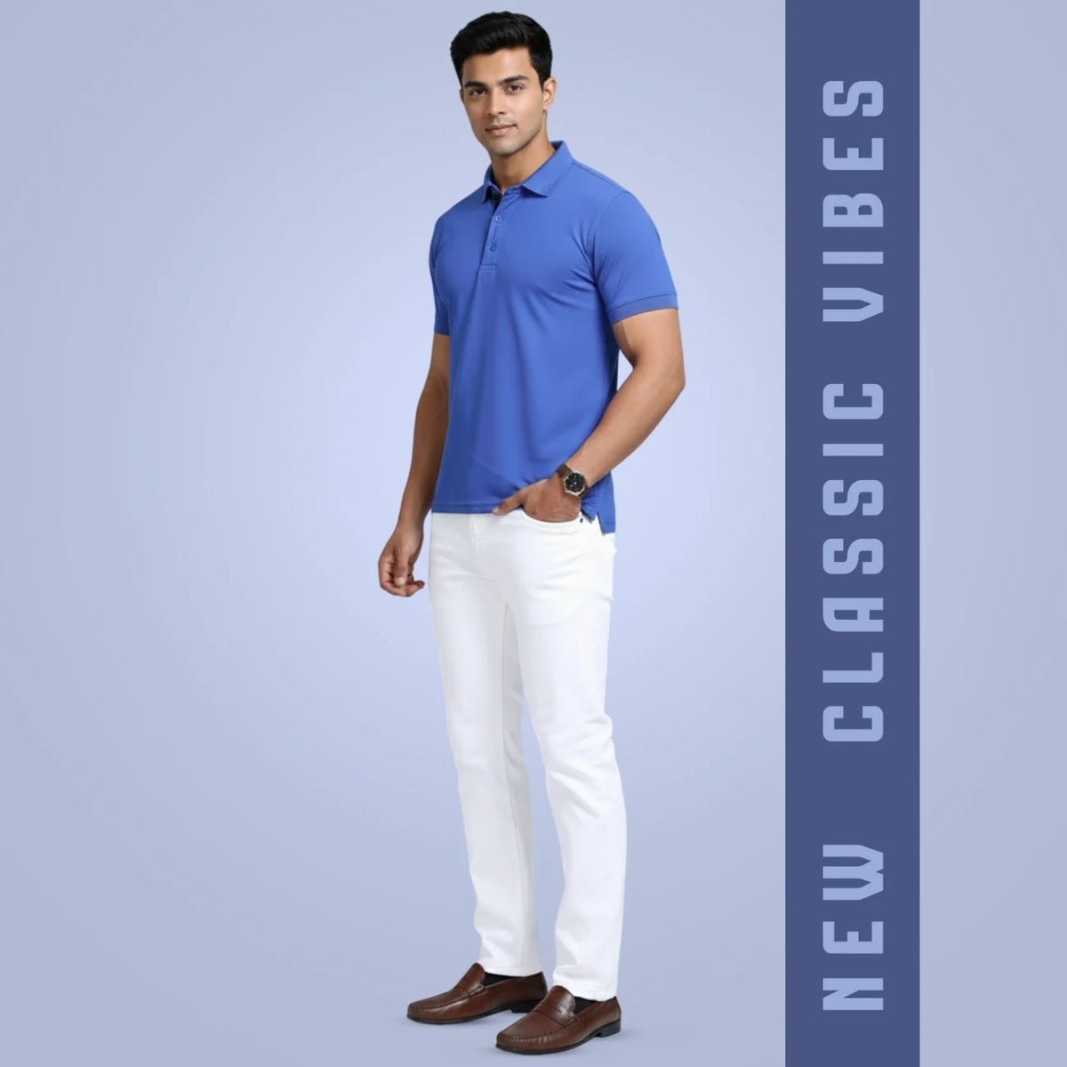 Aeropiq Men’s Premium Polo T-Shirt | 100% Nano Poly with Soft Cotton Feel | 210 GSM Breathable Regular Fit