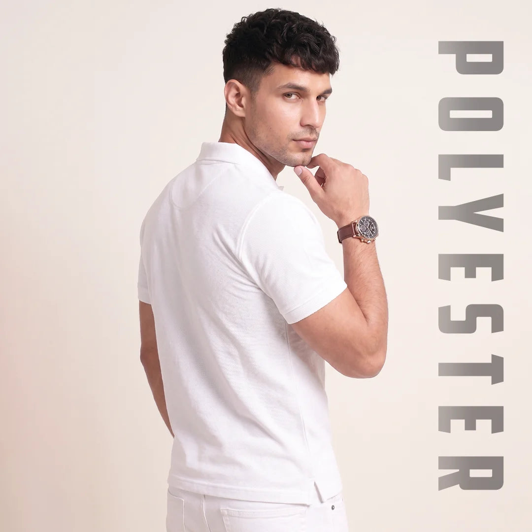 Excello Premium Men's Aeropiq Polo T-Shirt | Wrinkle-Free 100% Nanopoly