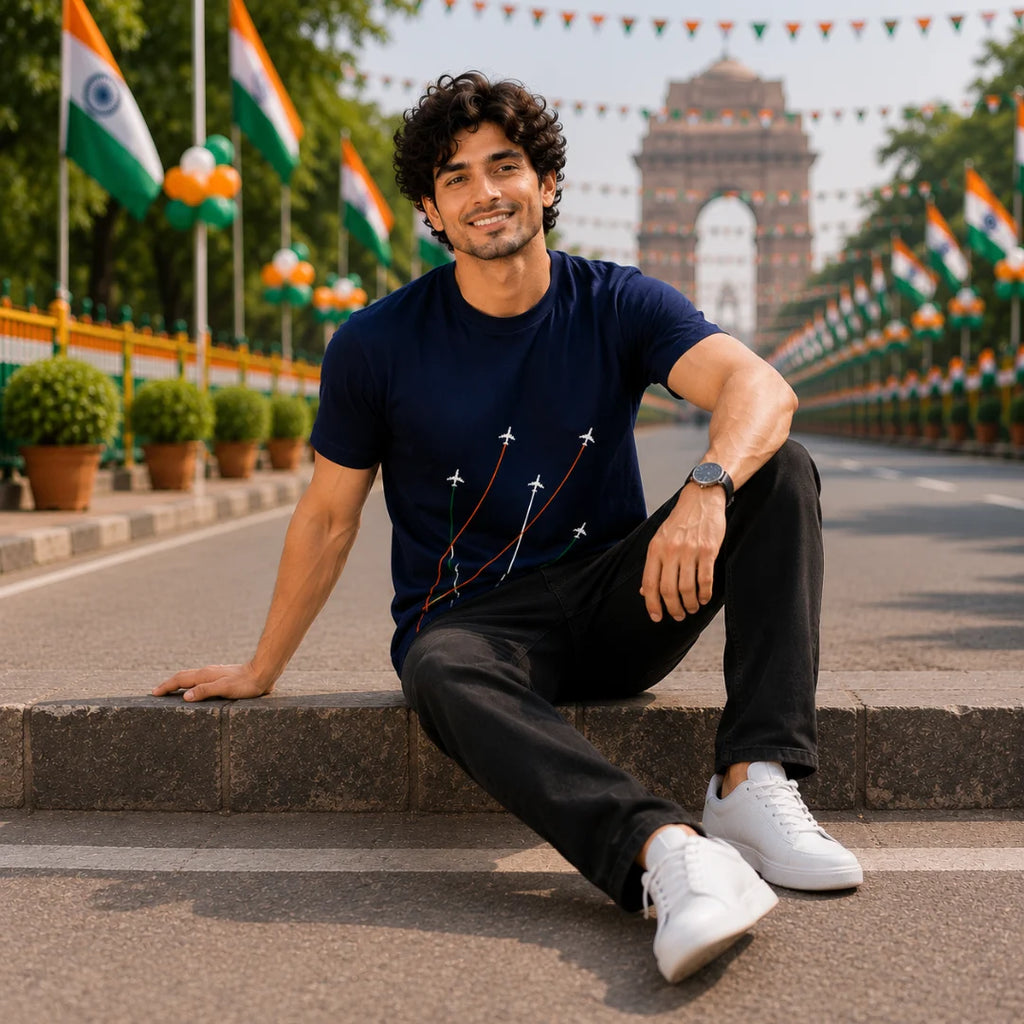 Premium India Independence Edition Graphic T-Shirt | 180 GSM Pure Cotton, Regular Fit