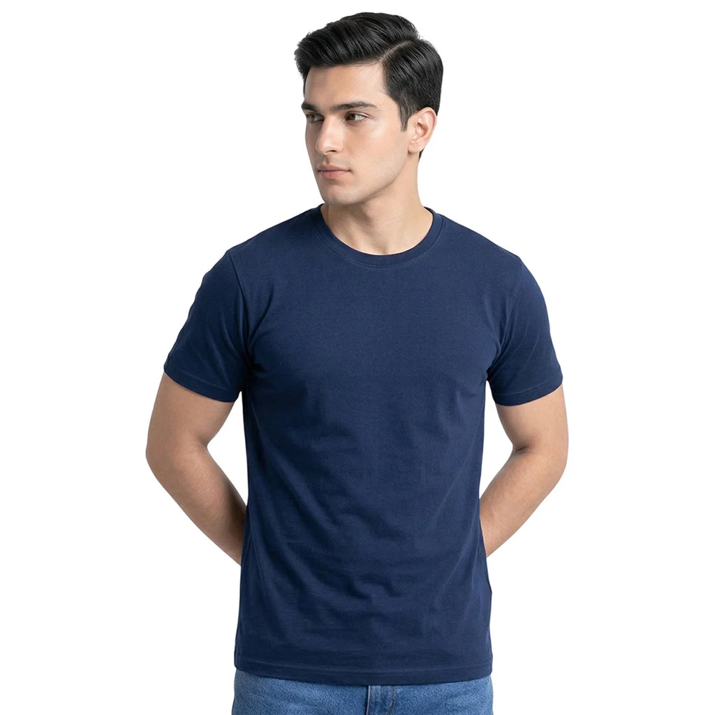 Premium Men’s Round Neck Pure Cotton T-Shirt Combo – 180 GSM Biowashed Regular Fit Half Sleeve Tees (Pack of 3)