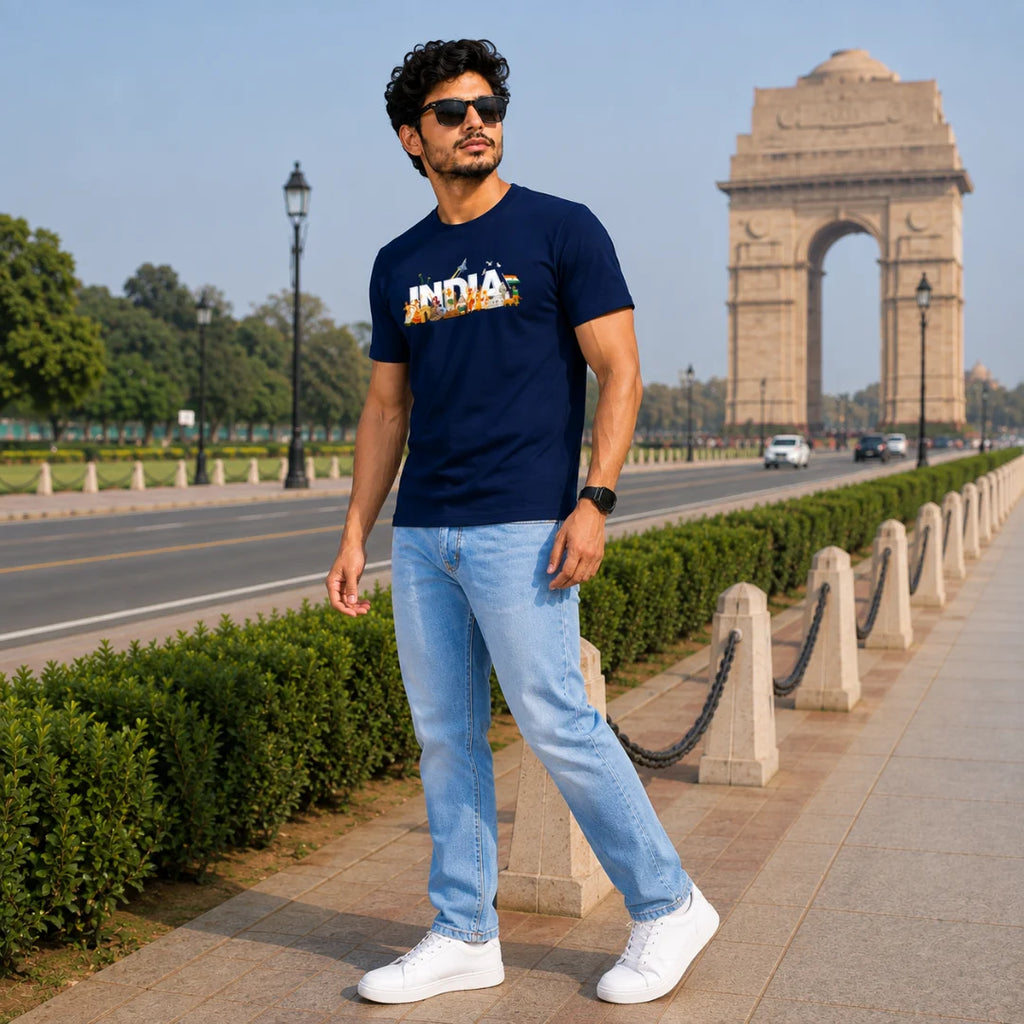 India Independence Edition Graphic T-Shirt | 180 GSM Pure Cotton, Regular Fit