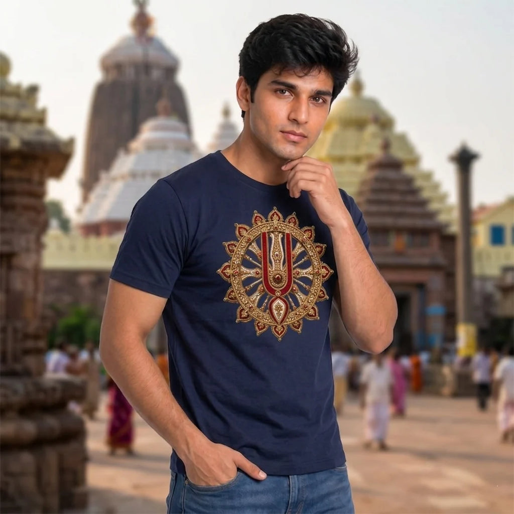 Premium Men's Pure Cotton Jagannath Puri Rath Yatra Graphic T-Shirt