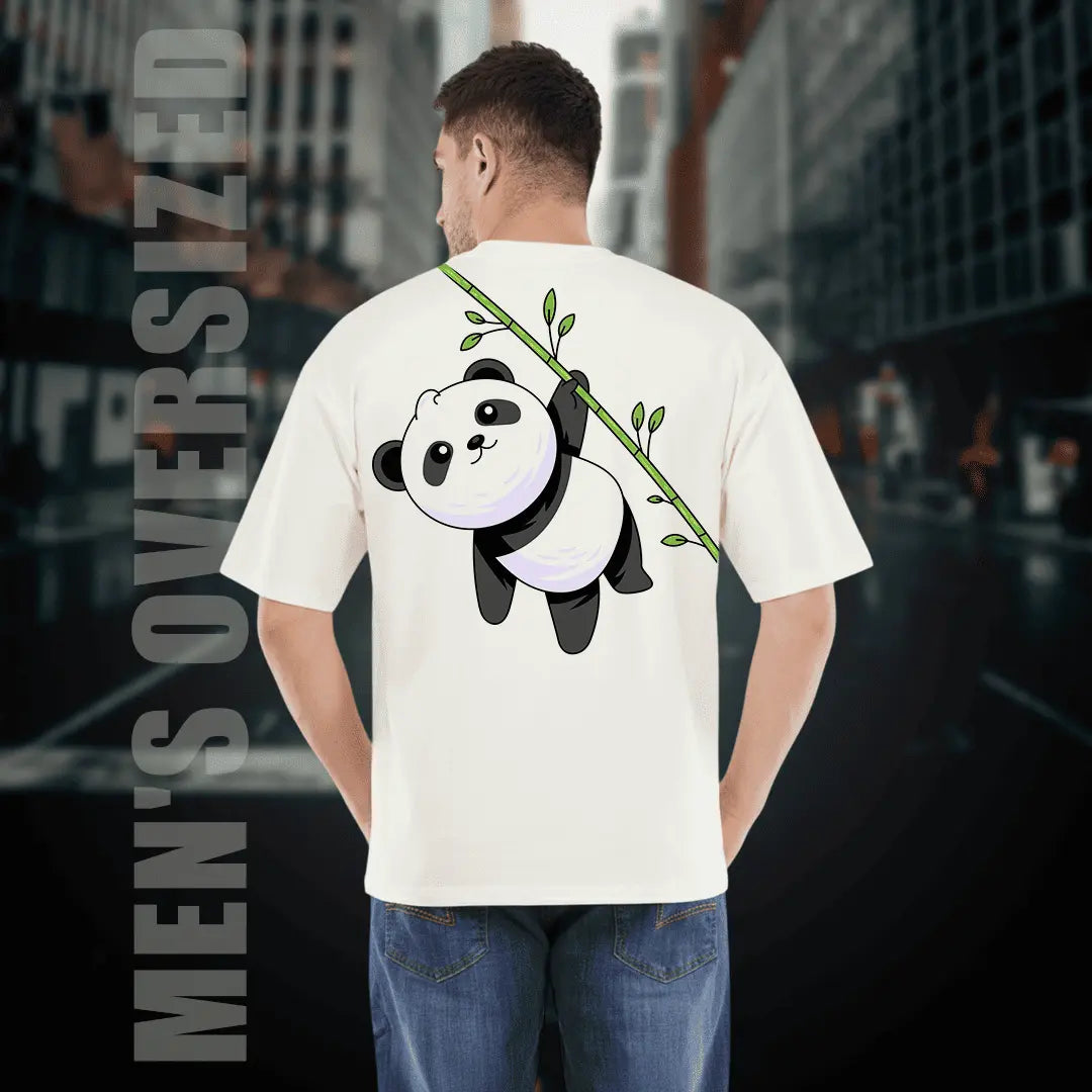Panda Graphic Oversized T-Shirt for Men
