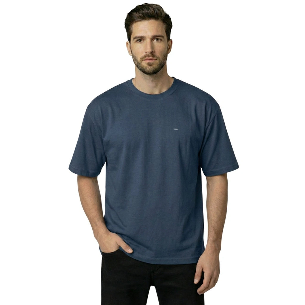 Premium 100% Organic Cotton Men's Oversized T-Shirt – Heavyweight 240 GSM Bio-Washed Relaxed Fit Tee