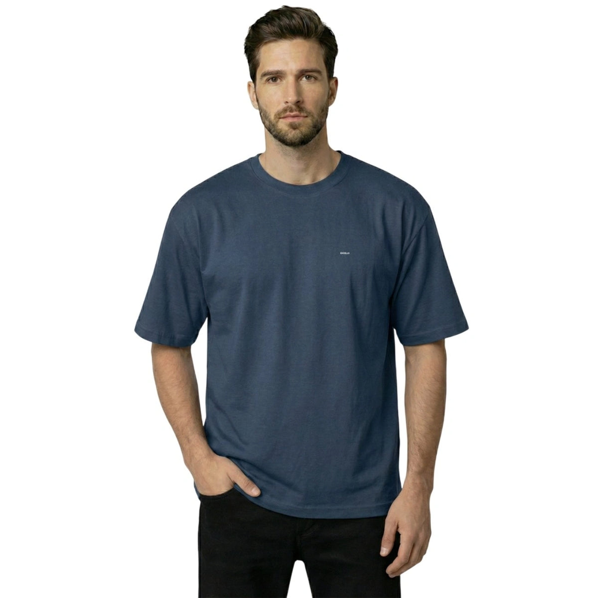 Premium 100% Organic Cotton Men's Oversized T-Shirt – Heavyweight 240 GSM Bio-Washed Relaxed Fit Tee