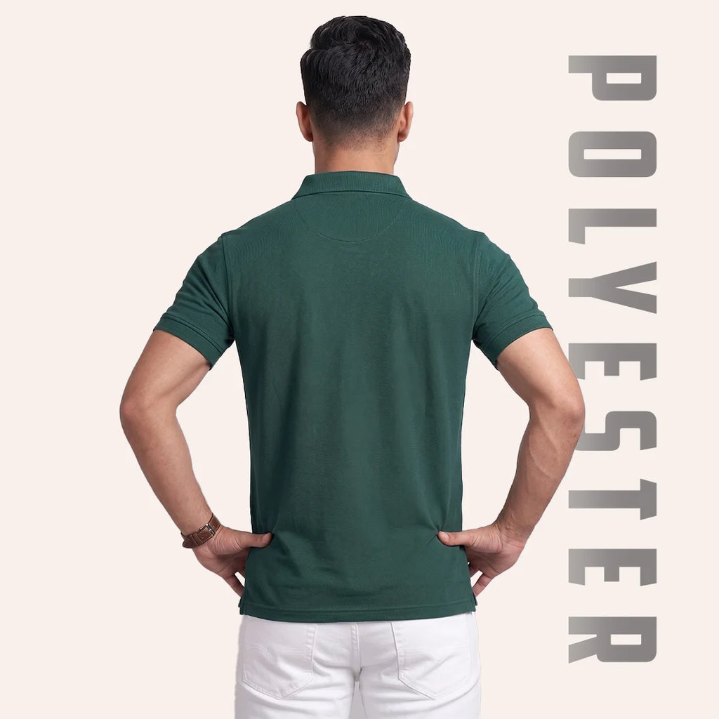 Excello Premium Men's Aeropiq Polo T-Shirt | Wrinkle-Free 100% Nanopoly