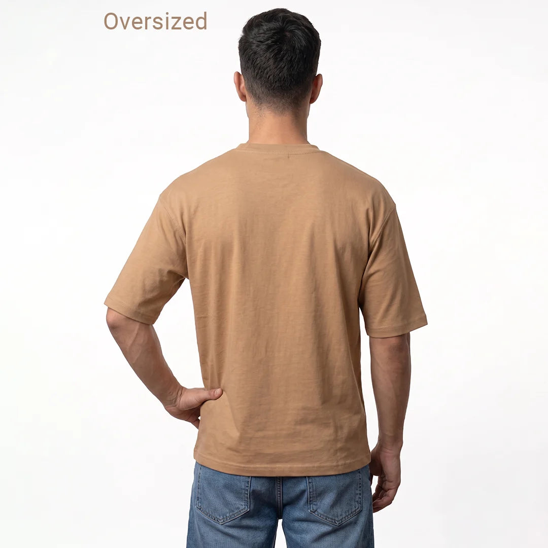 Men's Premium Heavyweight Oversized T-Shirt | 240 GSM Pure Cotton Biowashed Relaxed Fit Tee