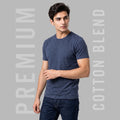 Premium Men's Cotton Blend Round Neck T-Shirt - Regular Fit, 180 GSM, Double Bio-Wash