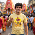 Men's Pure Cotton Jai Jagannath Holy Trinity Graphic Printed T-Shirt