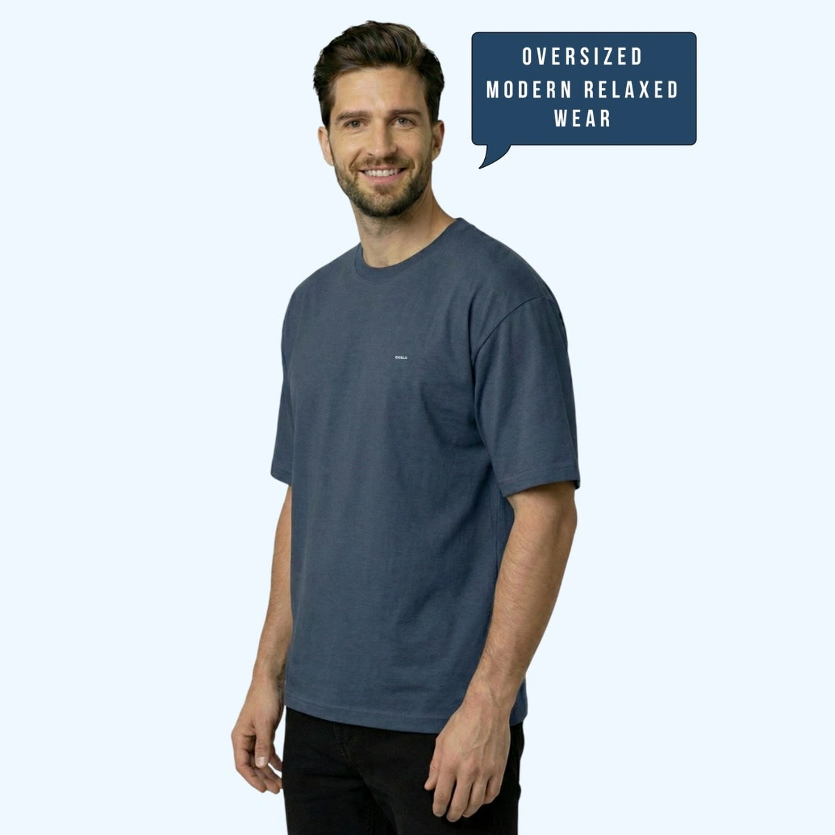 Premium 100% Organic Cotton Men's Oversized T-Shirt – Heavyweight 240 GSM Bio-Washed Relaxed Fit Tee