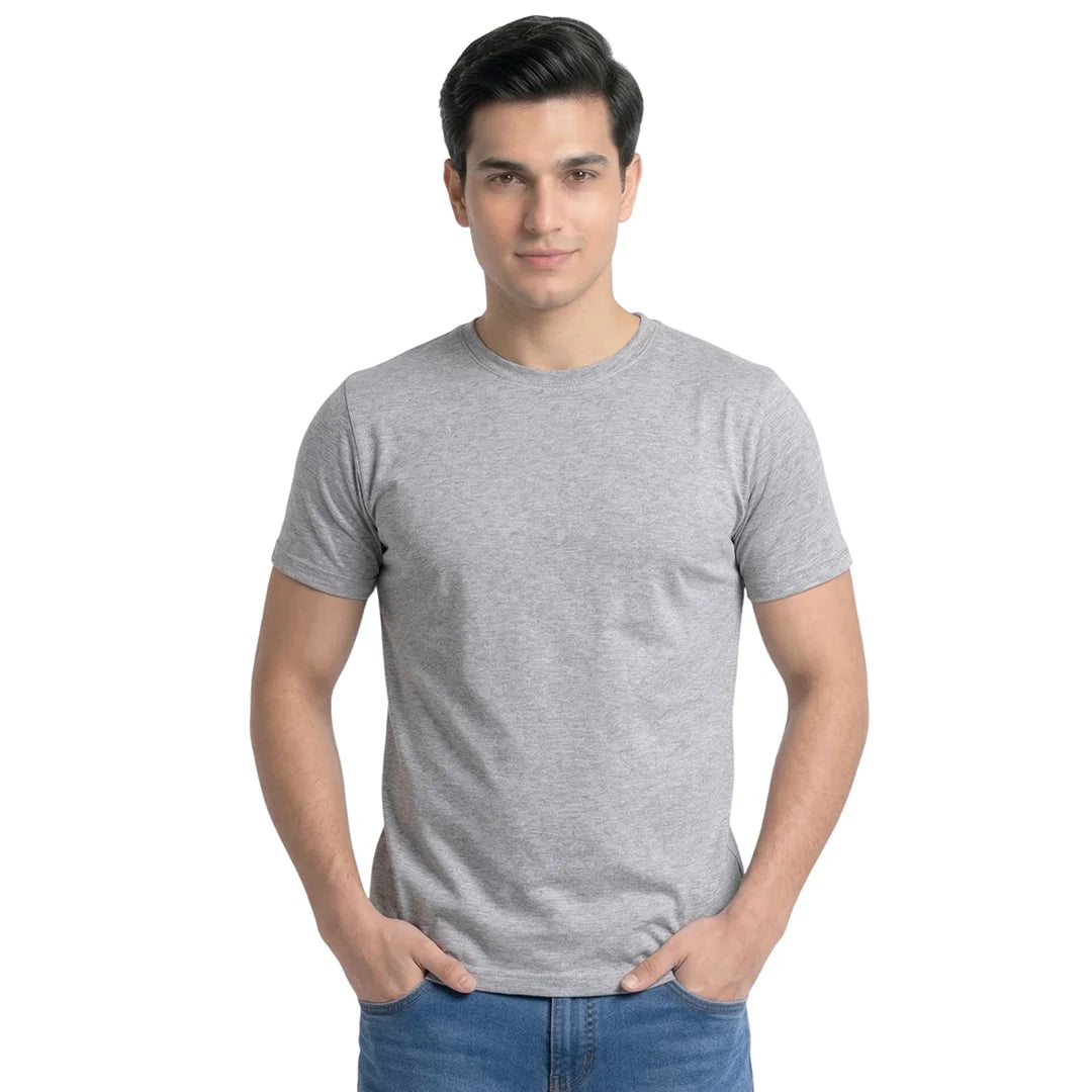 Premium Men’s Round Neck Pure Cotton T-Shirt Combo – 180 GSM Biowashed Regular Fit Half Sleeve Tees (Pack of 3)