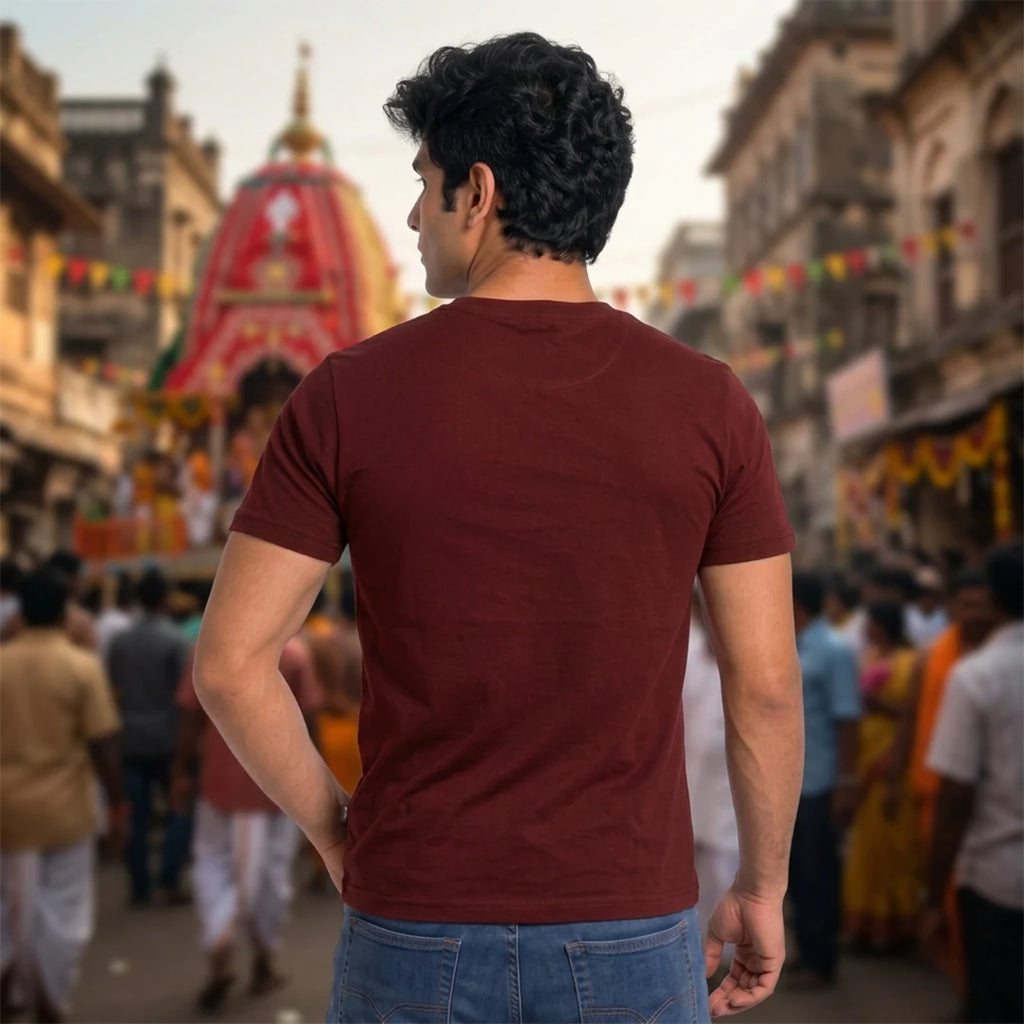 Premium Men's Pure Cotton Jagannath Puri Rath Yatra Graphic T-Shirt