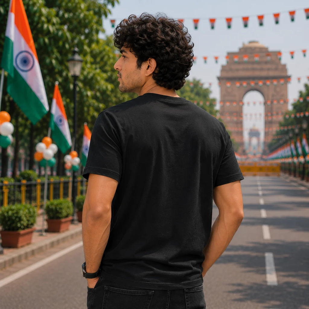 Premium India Independence Edition Graphic T-Shirt | 180 GSM Pure Cotton, Regular Fit