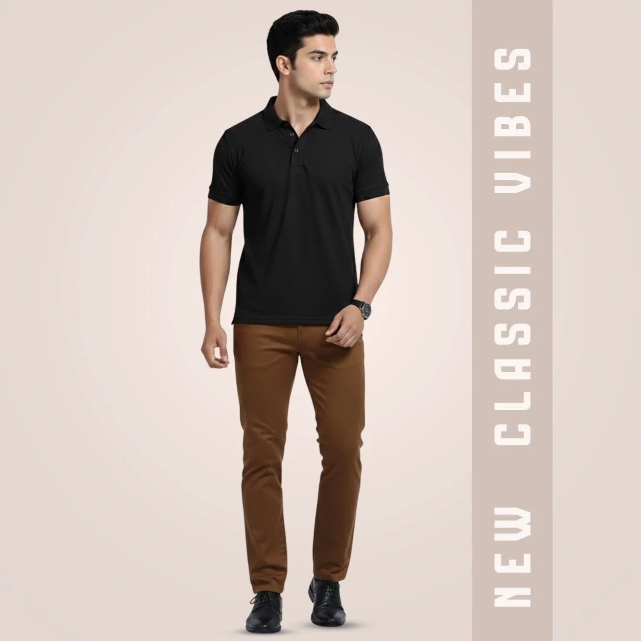 Aeropiq Men’s Premium Polo T-Shirt | 100% Nano Poly with Soft Cotton Feel | 210 GSM Breathable Regular Fit