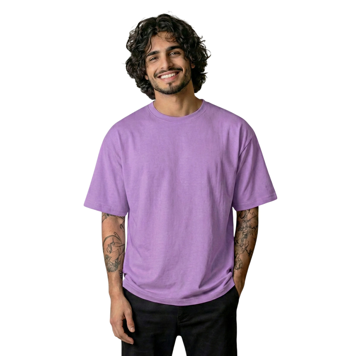 Premium Oversized Heavyweight T-Shirt - 240 GSM 100% Organic Cotton Bio-Washed Streetwear Tee