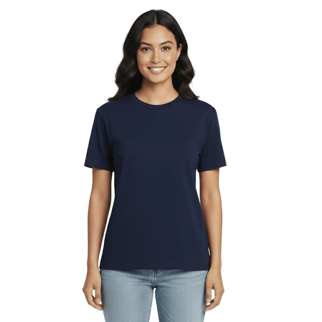 Premium 100% Organic Cotton Women’s Regular Fit Crew Neck T-Shirt – 180 GSM Bio-Washed Comfort Tee
