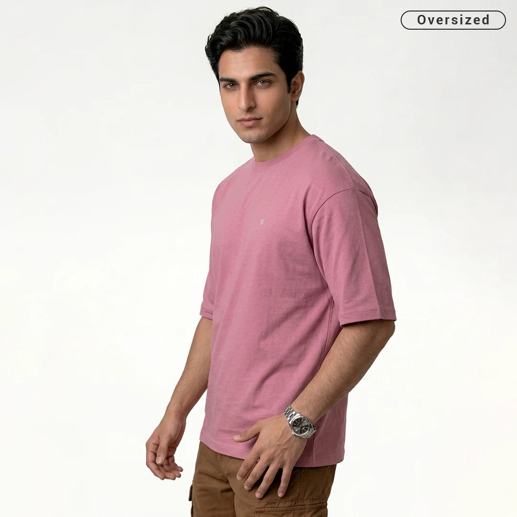 Premium 240 GSM Heavyweight Oversized T-Shirt – 100% Pure Cotton Minimalist Chest Logo Tee
