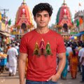 Premium Men's Pure Cotton Jagannath Puri Rath Yatra Chariot Graphic T-Shirt
