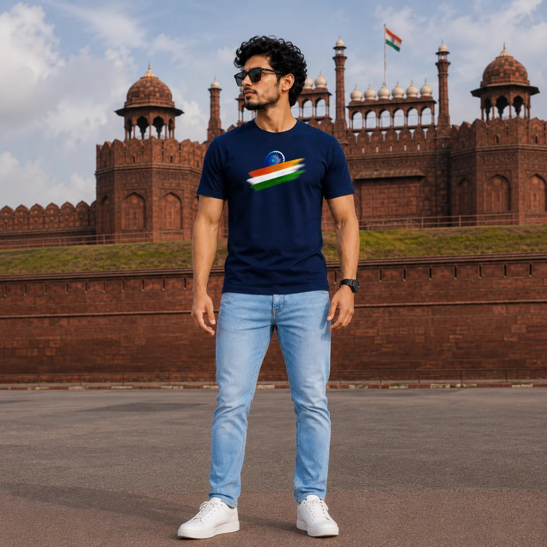India Independence Edition Graphic T-Shirt | 180 GSM Pure Cotton, Regular Fit