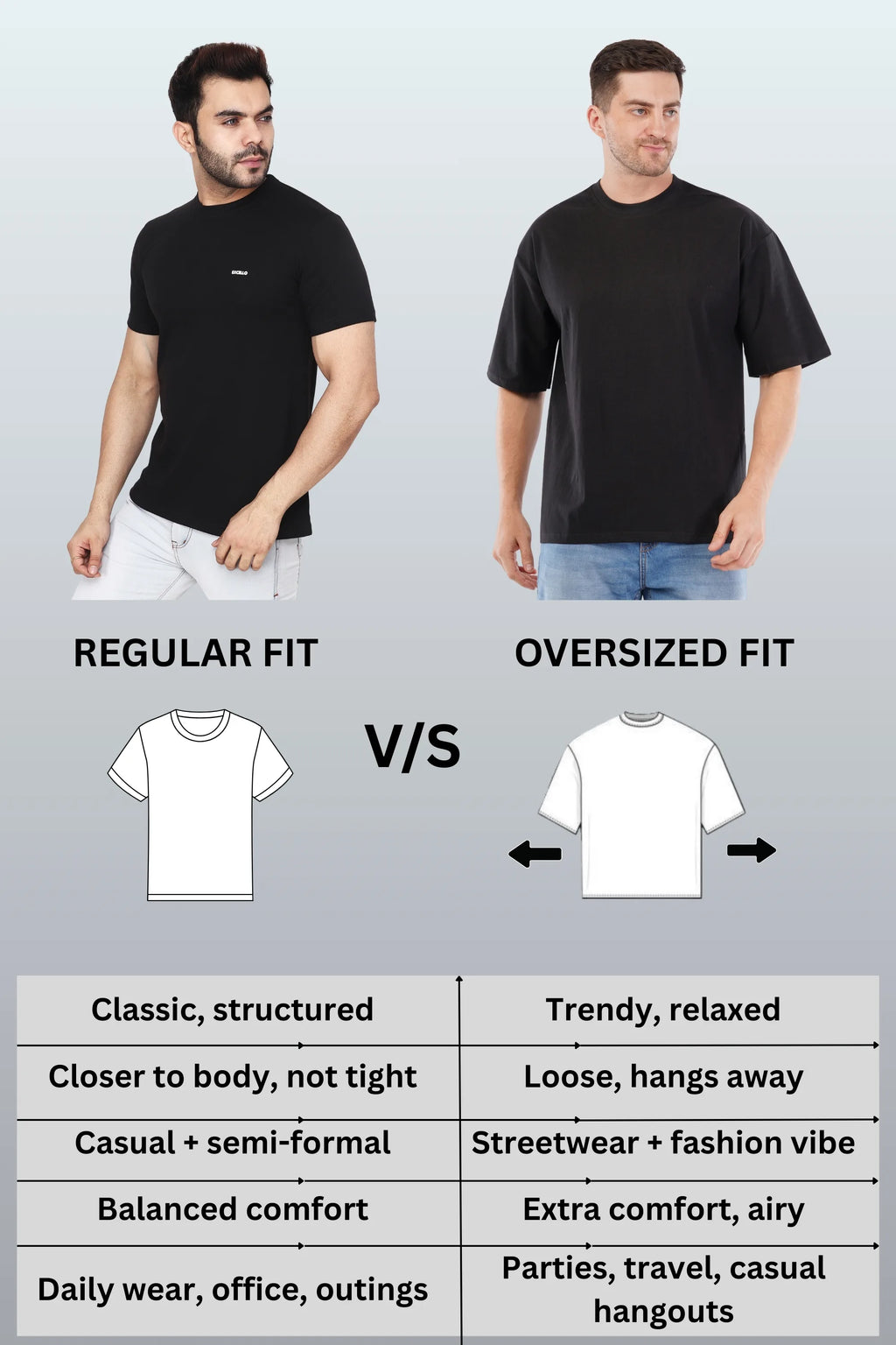 Excello Men’s Oversized Fit T-Shirt