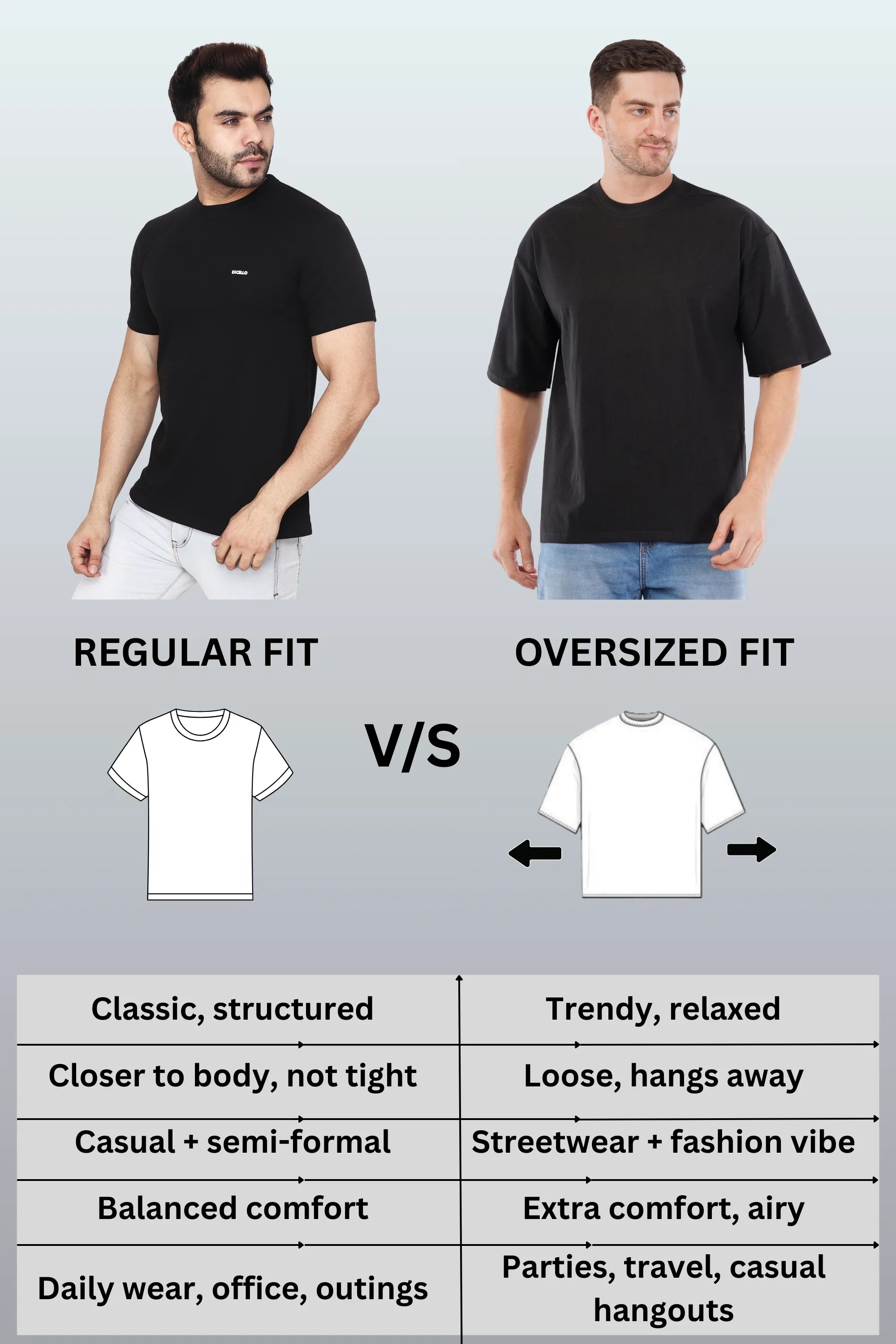 Excello Men’s Oversized Fit T-Shirt