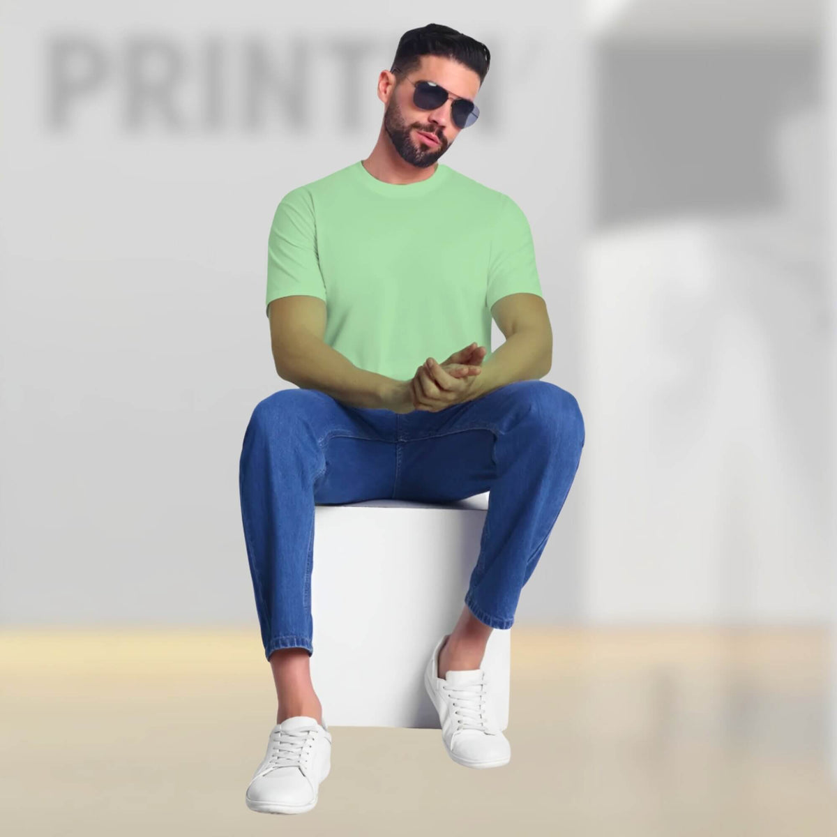 Excello  Pure Cotton Round Neck T-shirt, 180 GSM, Lightweight Premium Feel