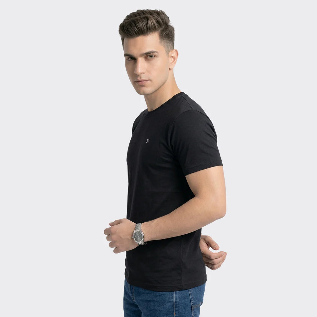 Men's Regular Fit Crew Neck T-Shirt, 100% Pure Cotton, 180 GSM, Breathable Everyday Wear