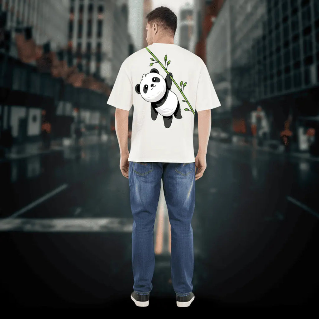 Panda Graphic Oversized T-Shirt for Men