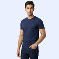 Men's Regular Fit Round Neck T-Shirt – Premium 180 GSM Biowashed Cotton Blend Half Sleeve Tee