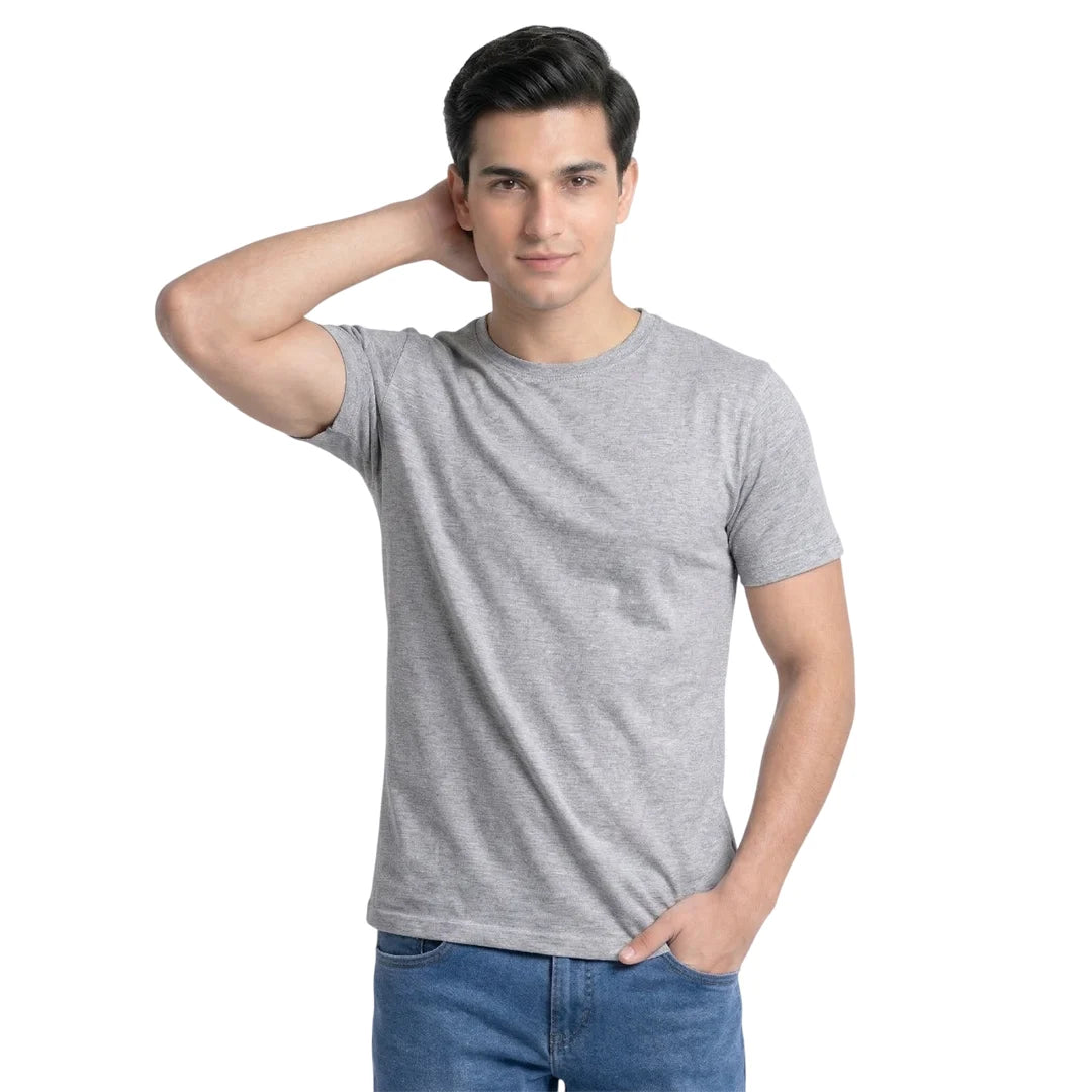 Premium Men’s Round Neck Pure Cotton T-Shirt Combo – 180 GSM Biowashed Regular Fit Half Sleeve Tees (Pack of 3)