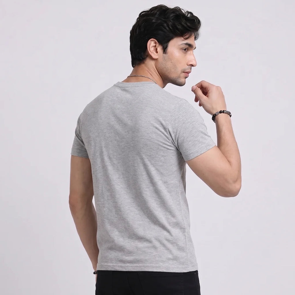 Premium Pure Cotton 180 GSM Regular Fit Round Neck T-Shirt – Double Bio-Washed Luxury Comfort