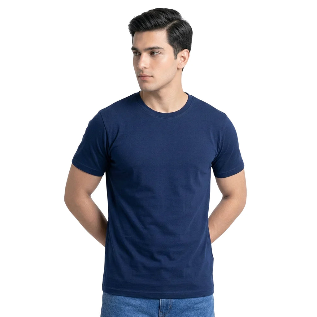 Premium Men’s Round Neck Pure Cotton T-Shirt Combo – 180 GSM Biowashed Regular Fit Half Sleeve Tees (Pack of 3)
