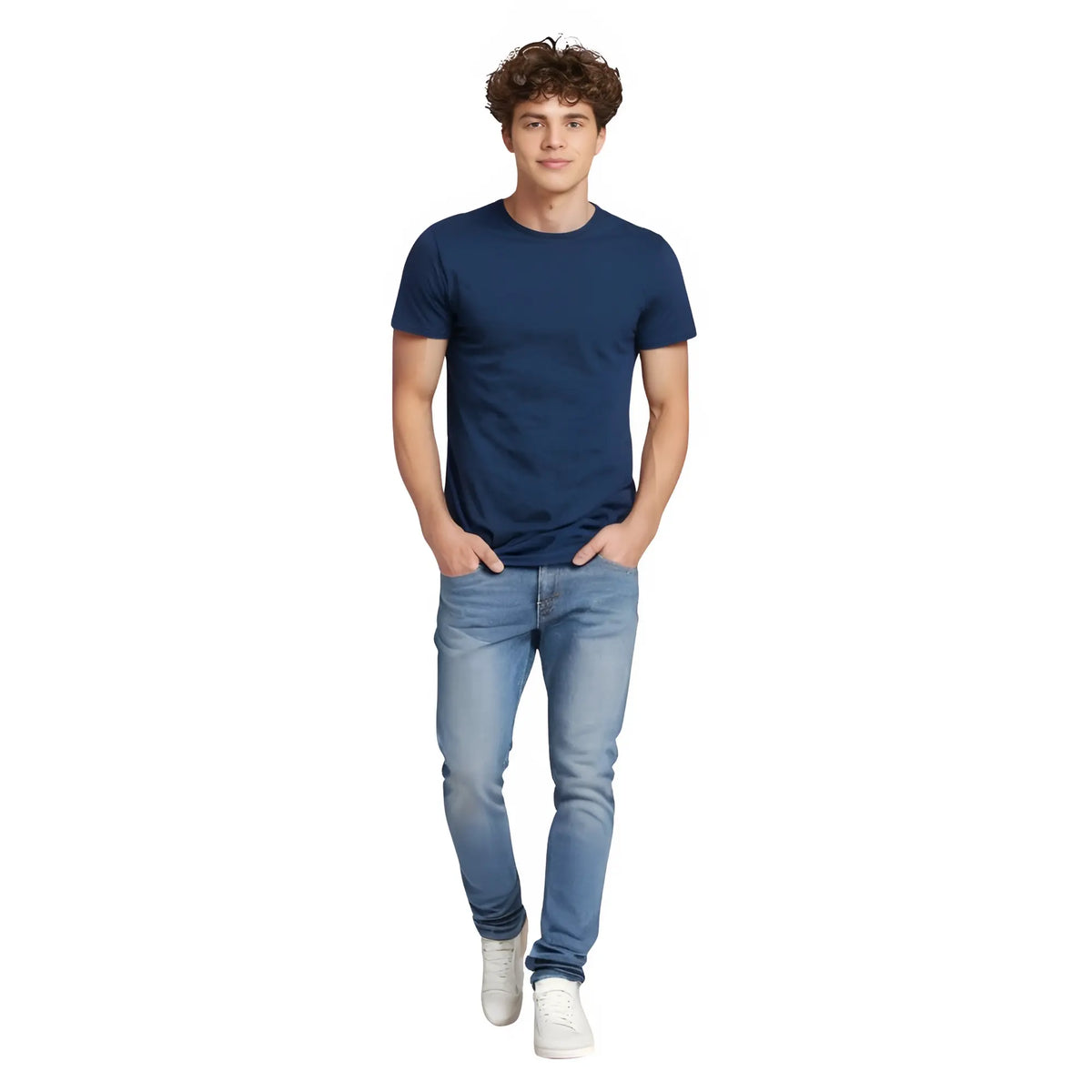 Men’s Premium Cotton Solid T-Shirt | Classic Round Neck Half Sleeve T- Shirt – Regular Fit Casual Wear