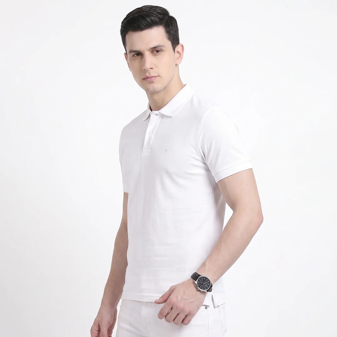 Men's Aeropiq Performance Polo – Wrinkle-Free Sustainable Nano Poly T-Shirt with Cotton-Like Feel