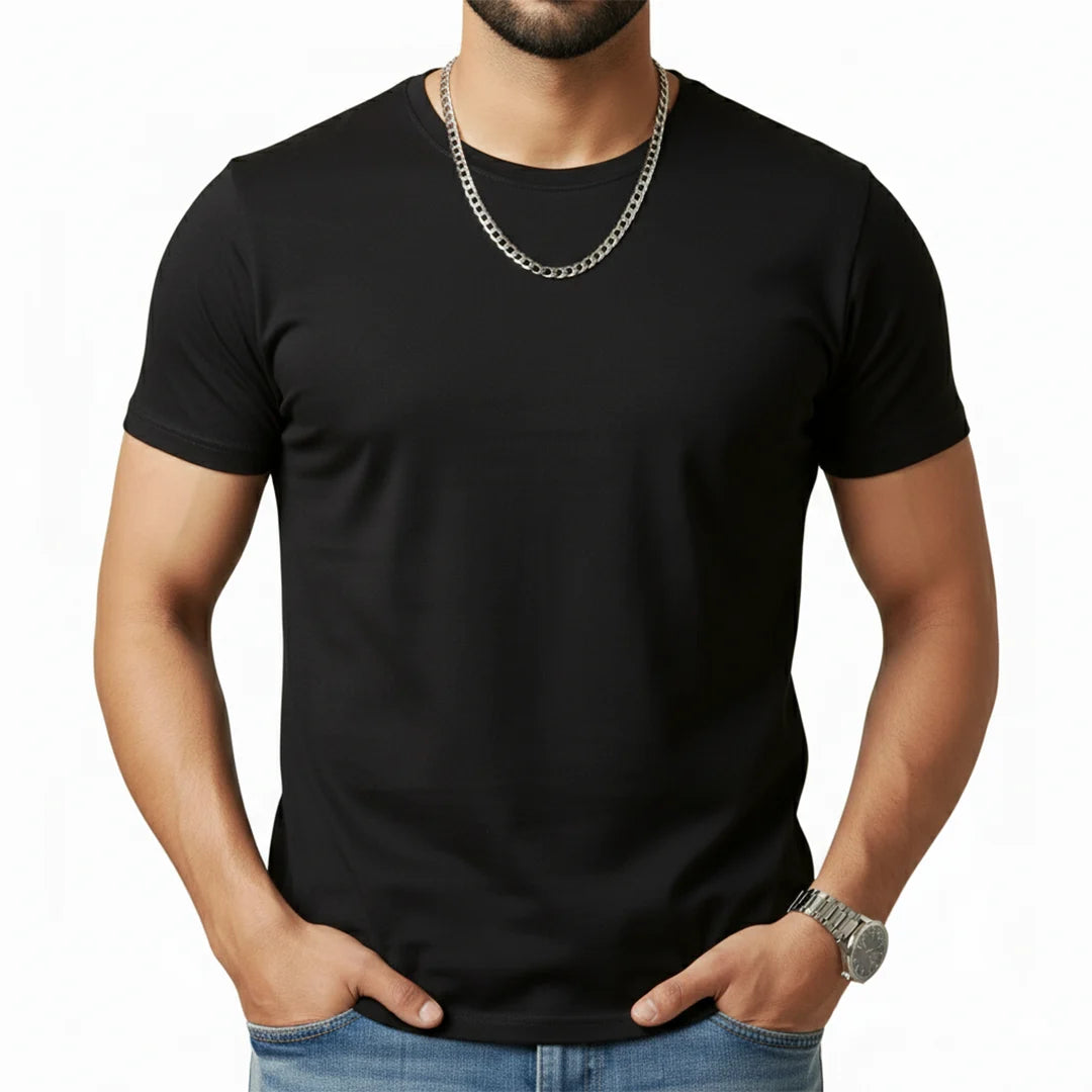 Premium Men’s Eco-Blend T-Shirt | Classic Regular Fit & Sustainable 180 GSM Fabric