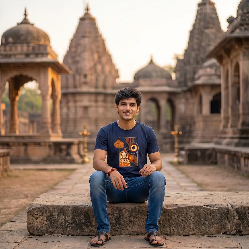 Lord Jagannath Rath Yatra Special T-Shirt | 180 GSM Pure Premium Cotton Regular Fit Print Tee