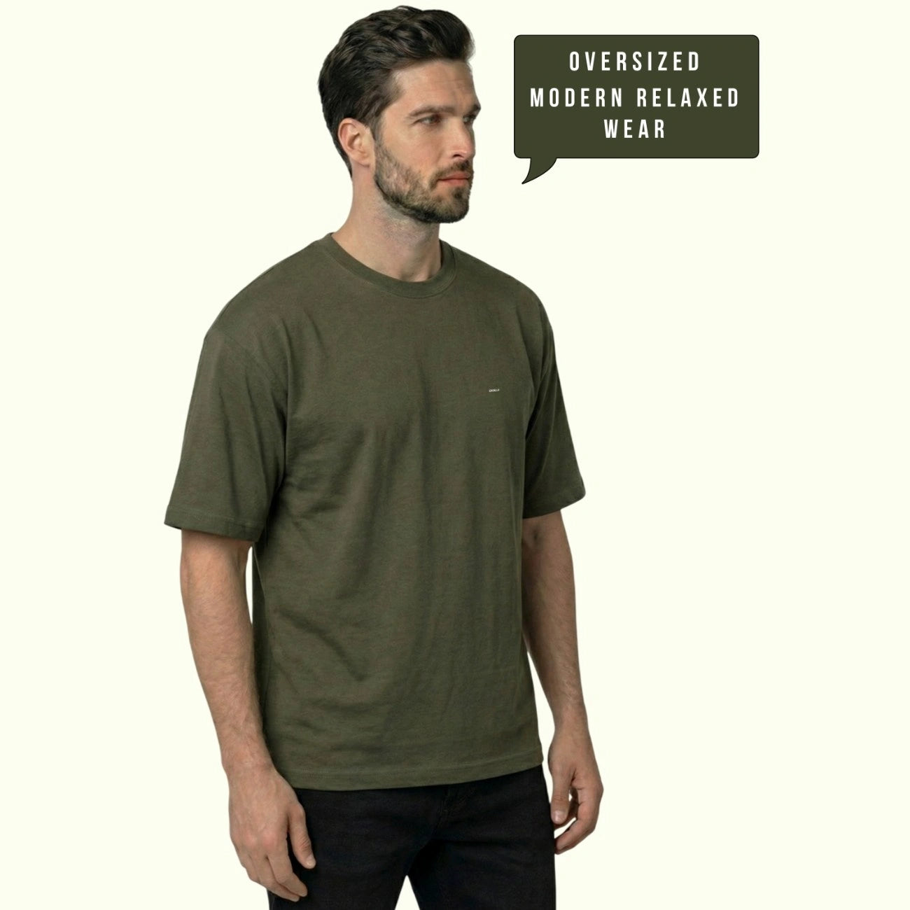 Premium 100% Organic Cotton Men's Oversized T-Shirt – Heavyweight 240 GSM Bio-Washed Relaxed Fit Tee