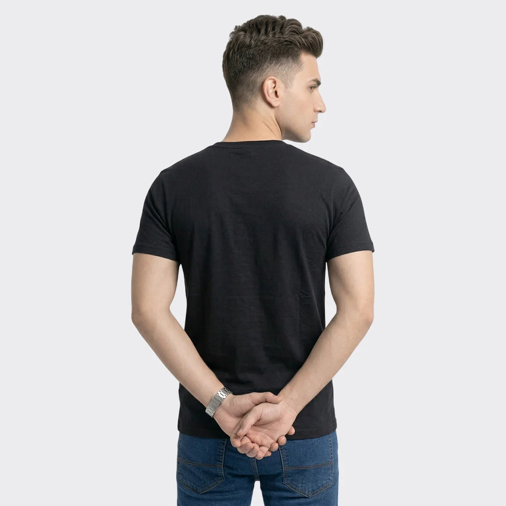 Men's Regular Fit Crew Neck T-Shirt, 100% Pure Cotton, 180 GSM, Breathable Everyday Wear
